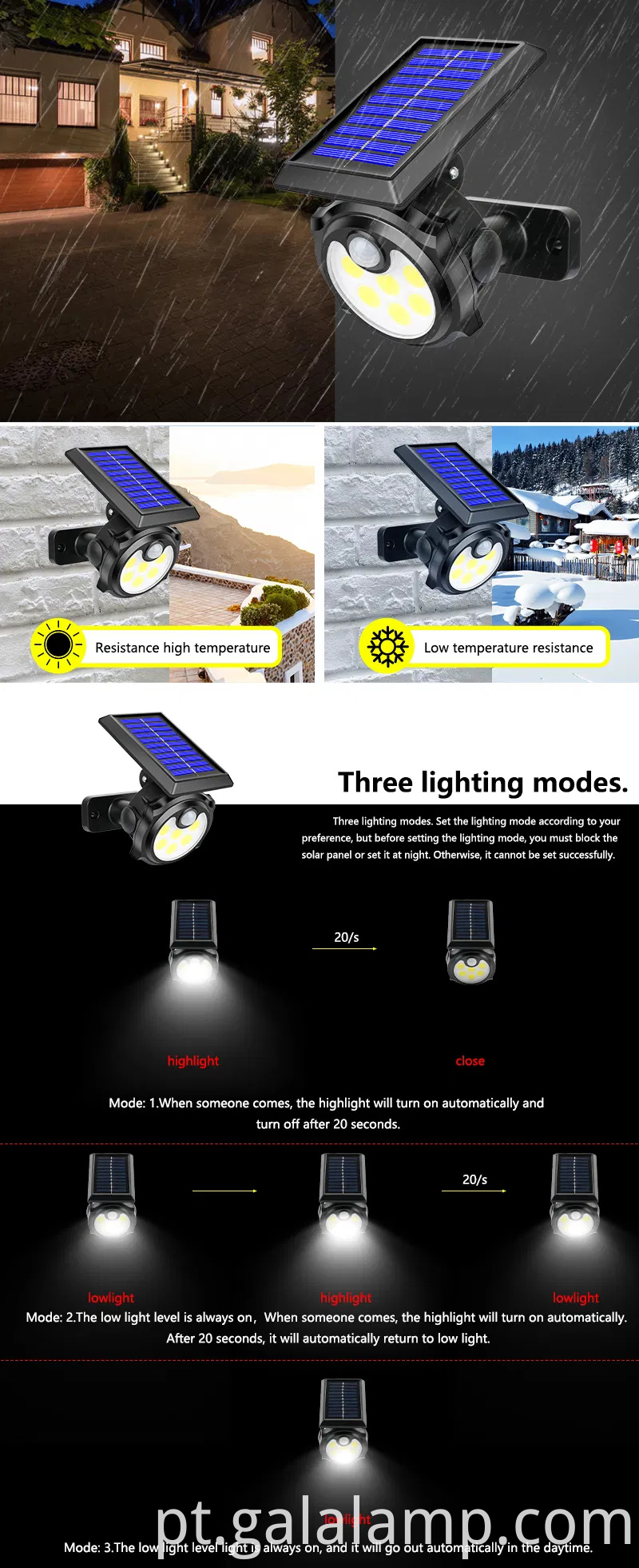 Luz de rua solar avançada com tecnologia de controle remoto inteligente